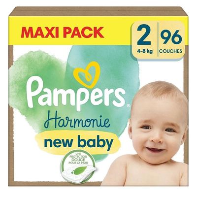 팸퍼스 하모니 기저귀 96개입 1팩 사이즈 2 Baby Diapers Harmony 4 - 8 kg Size 2 PAMPERS