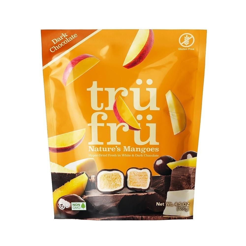 Tru Fru [해외] Tru Fru Nature's Mangoes 하이퍼 드라이 프레시 인 다크 초콜릿 127.6g4.5온스 백 [호환]