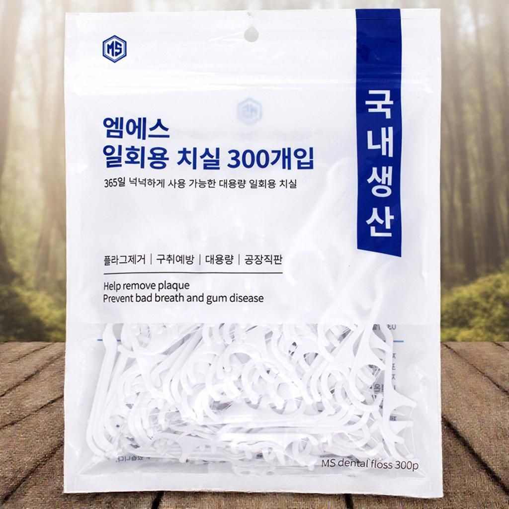 [제조사미기재]엠에스덴탈 일회용 치실 400D 80mm 300개입 1개