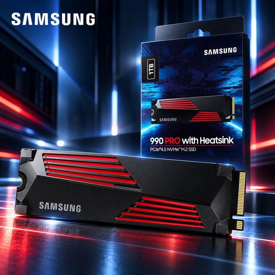 <b>삼성</b> [해외] <b>삼성</b> 990 PRO 1TB 히트싱크 NVMe M.2 SSD 관부가세포함