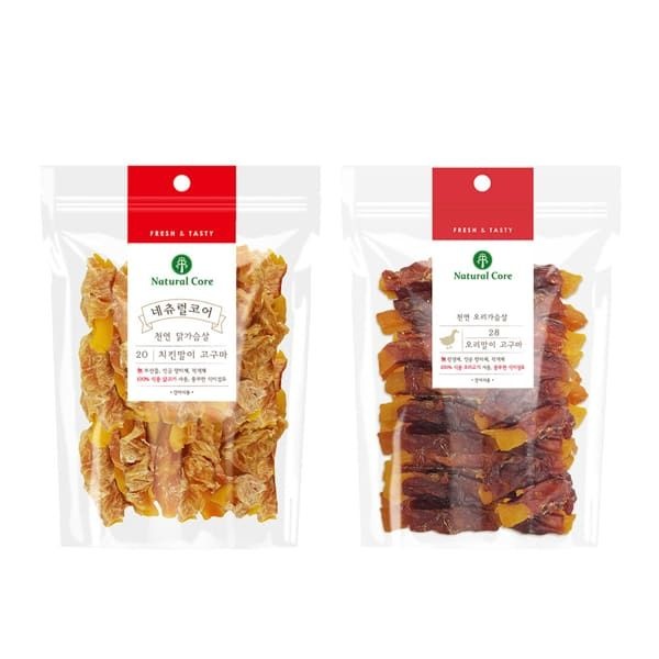 네츄럴코어 (현대Hmall) 네츄럴코어 오리말이고구마 치킨말이고구마 220g 강아지간식