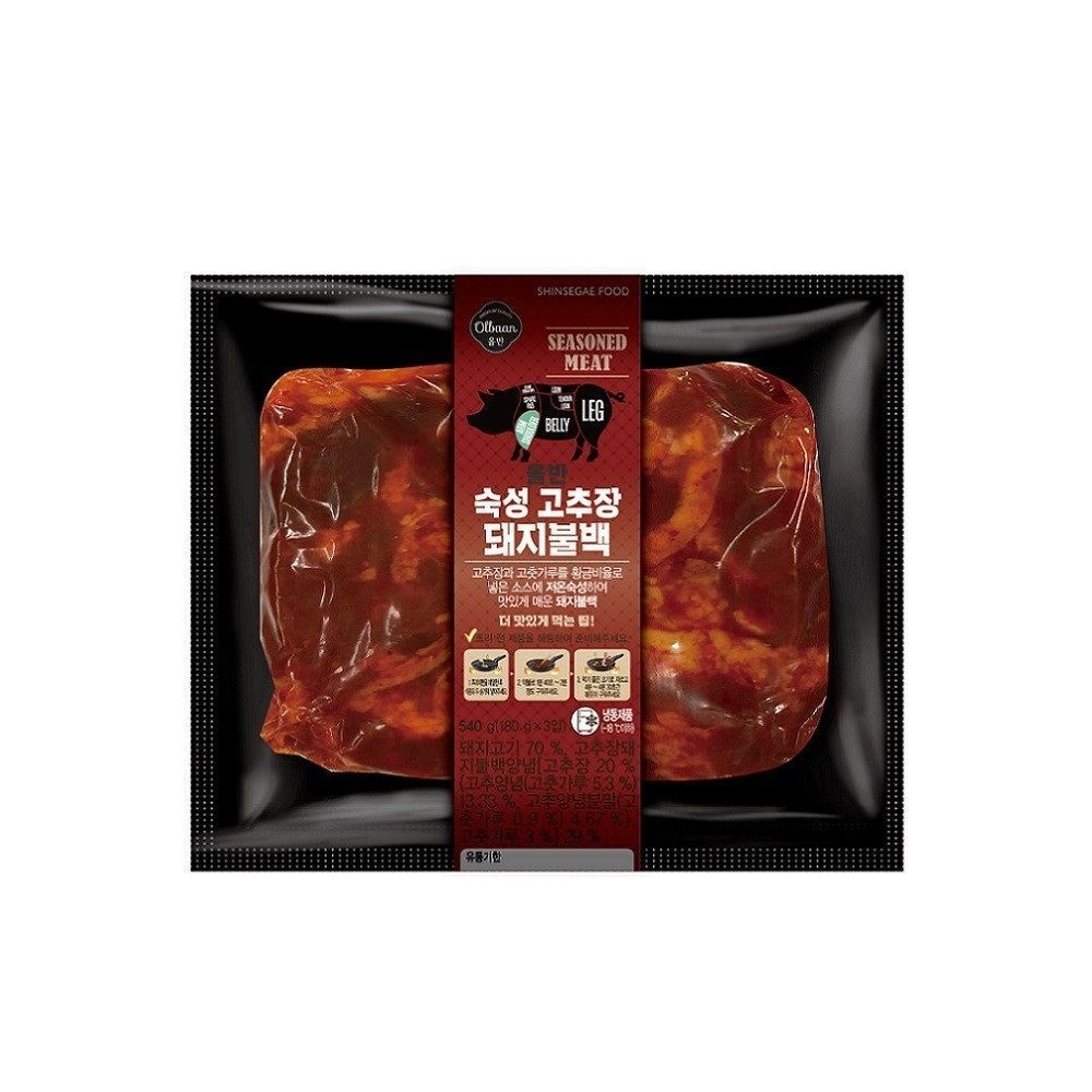 올반 숙성 고추장 돼지불백 180g 3팩 반찬 간편식 밀키트