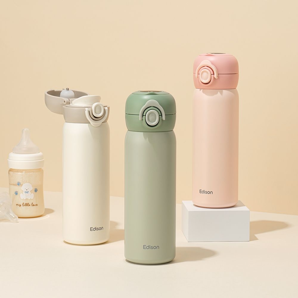 에디슨 스마트 온도표시 분유 보온병 텀블러 500ml 신생아 아기 보온 물병