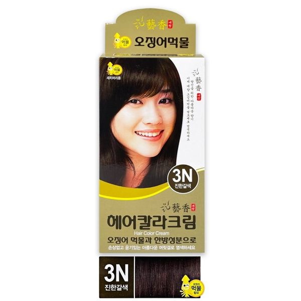 예향 한방 오징어먹물 헤어 크림 염색약 60g 새치염색약 흰머리 헤나 새치커버