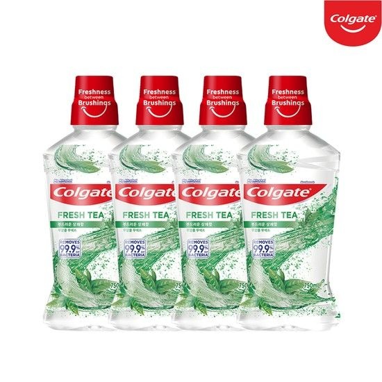 가글 구취 입냄새 제거 마우스워시 후레쉬 티 750ml 4개