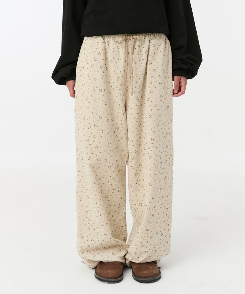 11월 9일 배송 오헤시오 FLORAL Corduroy BANDING PANTS, CREAM