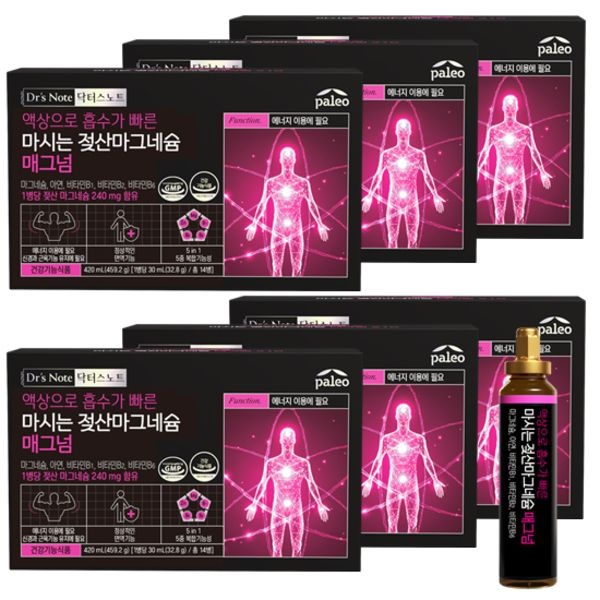 팔레오 마시는 젖산마그네슘 매그넘 6박스
