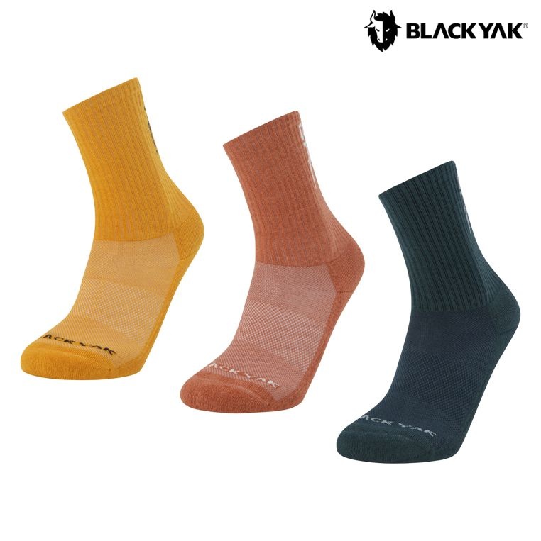 블랙야크 BAC 에어로쿨 등산 중목 국내산 양말 알파인로고크루삭스 2BYSCXU918