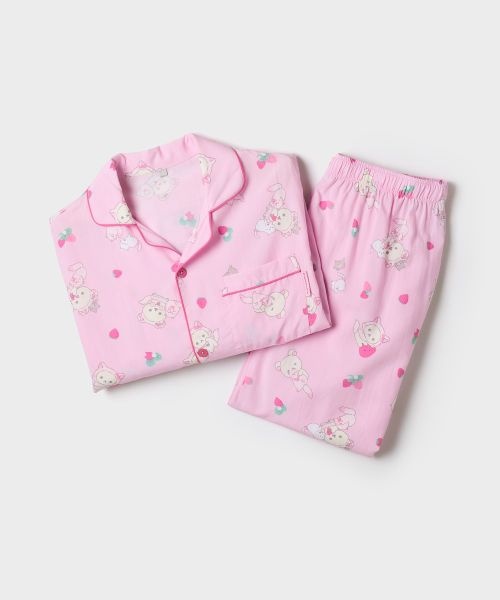 스파오 [리락쿠마] 긴팔 파자마(Pink)_SPPPG49U06