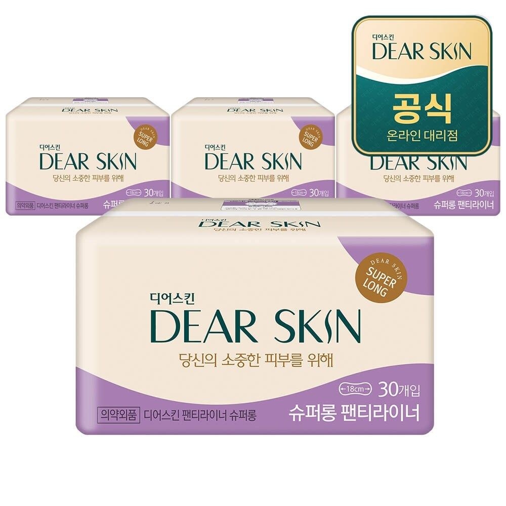 [패션플러스][깨끗한나라] [깨끗한나라] 깨끗한나라 디어스킨 에어엠보 슈퍼롱 라이너 뉴 30개입x4팩