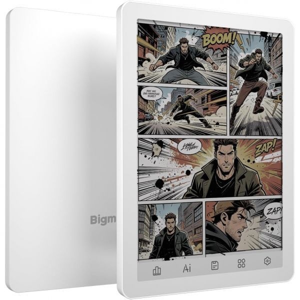 [해외] Bigme 빅미 B6 컬러 전자책 리더기 6인치 전자종이 태블릿 4GB 64GB 저장공간 안드로이드 14 화이트 흰색 231949