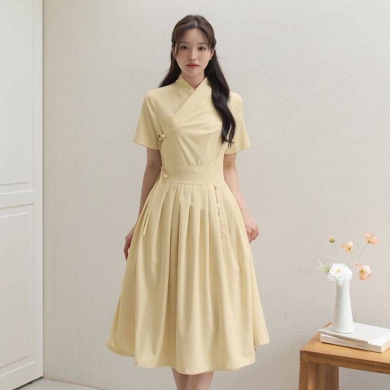 ~XXL까지 샴록 생활한복 철릭 원피스 여름 데이트룩 여행룩 나들이룩 스페셜룩 빅사이즈1386225