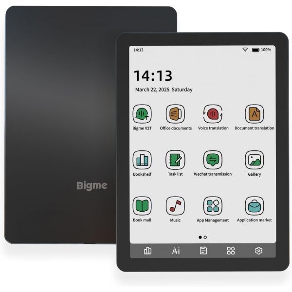 [해외] Bigme 빅미 B6 컬러 eReader 6인치 E 잉크 전자책 리더기 안드로이드 14 4GB 64GB 조절 가능한 전면 조명 오디오북 블랙 288