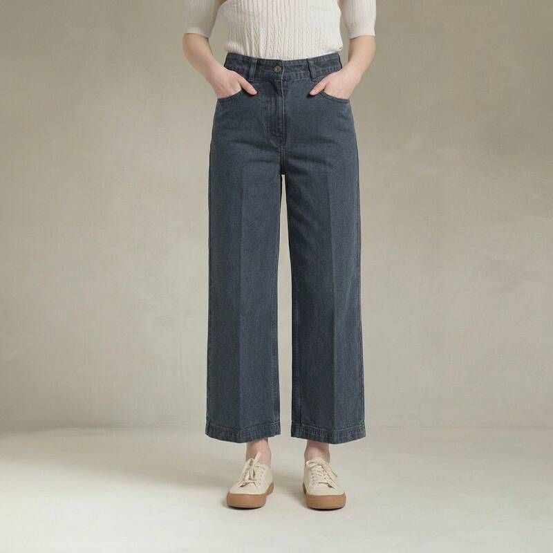 BCBG BCBG 컬러와이드 데님팬츠 B6A2P365 E6F8G3H1 J4K9L2M5