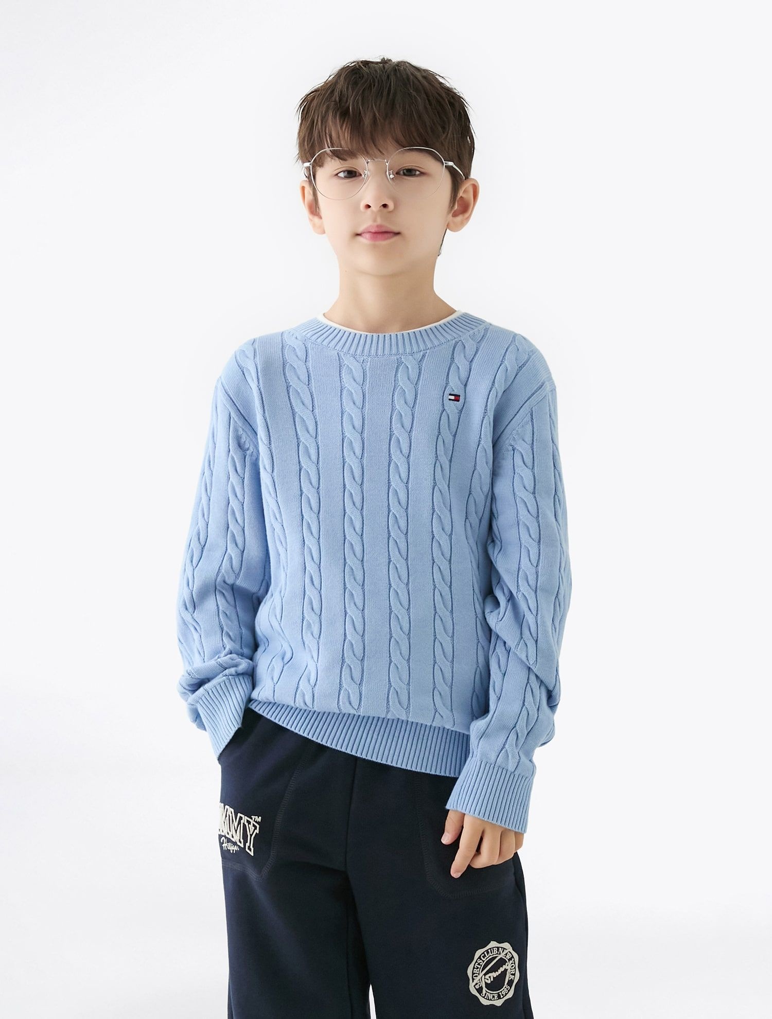 타미힐피거 키즈 코튼 케이블 스웨터 T42F7WWO200BT1C14 GQ0Z25082221329