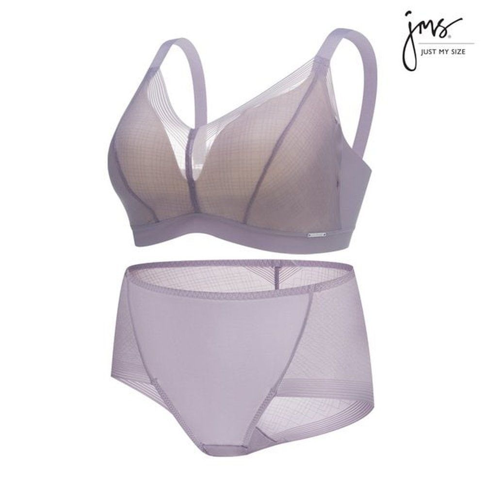PT.PMA(IDN)/PT.PMA(IDN) 원더브라 WONDERBRA 저스트마이사이즈 노와이어 큰컵 브라팬티 2종세트 그레이바이올렛 JOW4N16T 1000853803150
