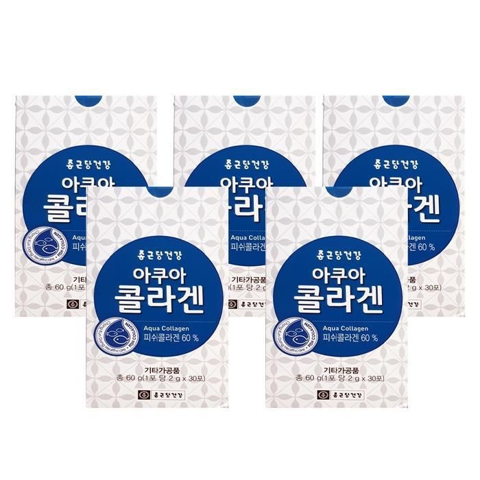 [오늘출발] 종근당건강 아쿠아 콜라겐 2g x 30포 5박스 his