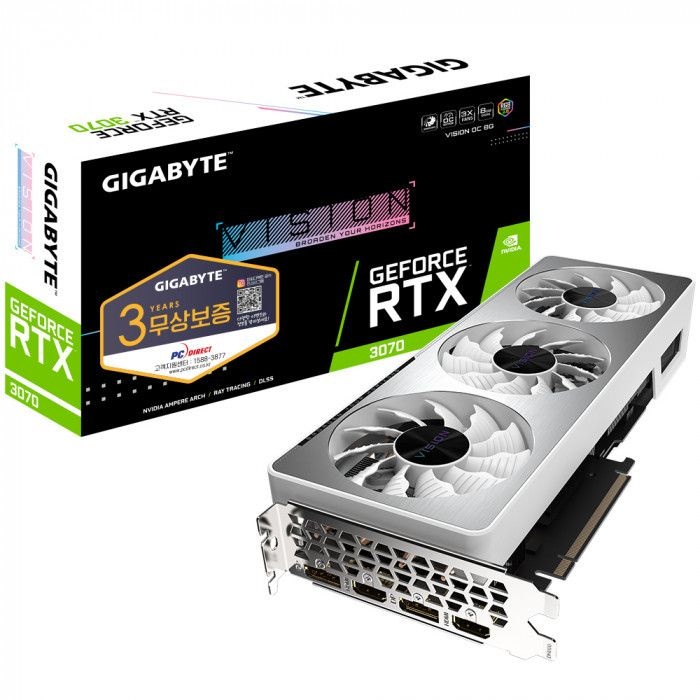GIGABYTE <b>RTX</b> <b>3070</b> <b>VISION</b> OC D6 8GB 중고