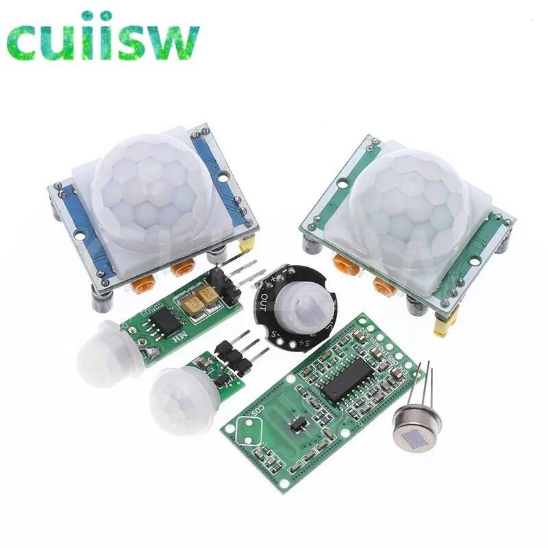 [해외] MR 센서 sensor 1개 HC-SR501 HC-SR505 AM312 arduino에 대 한 IR Pyroelectric 적외선 미니 PIR 모듈 모션 감지기 브래킷 조정