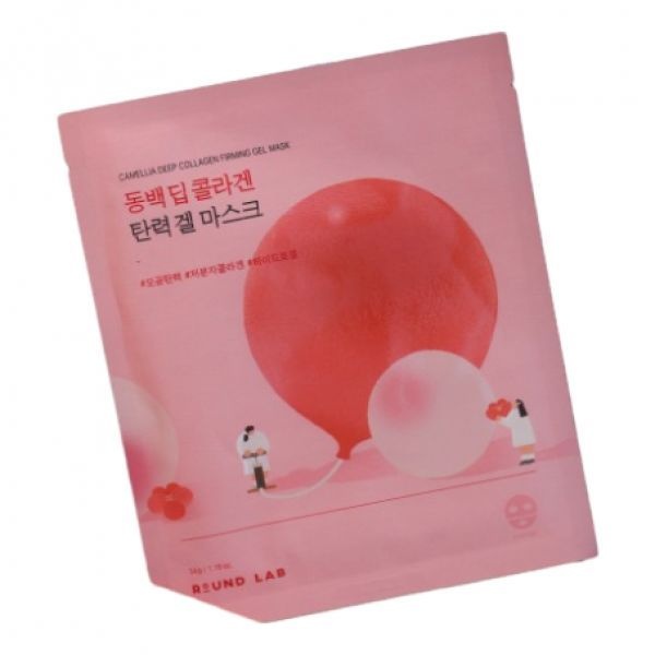 속광탄력/콜라겐팩 라운드랩 동백 딥 콜라겐 탄력 겔 마스크 4매 온