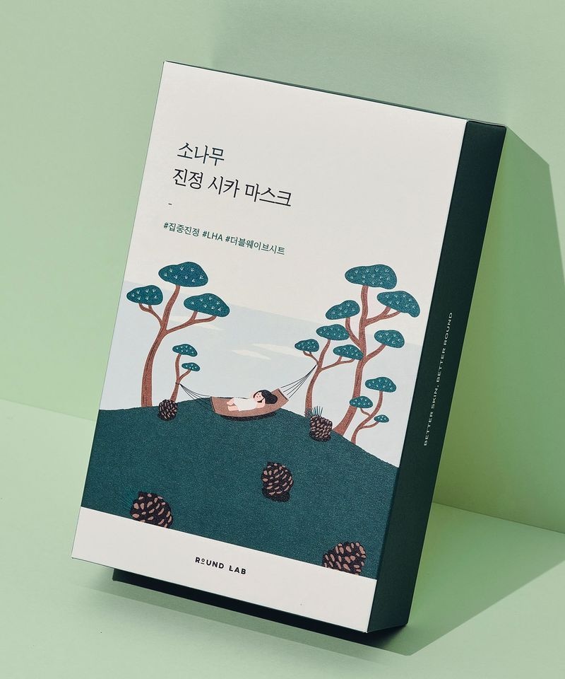 라운드랩 소나무 진정 시카 마스크 10매