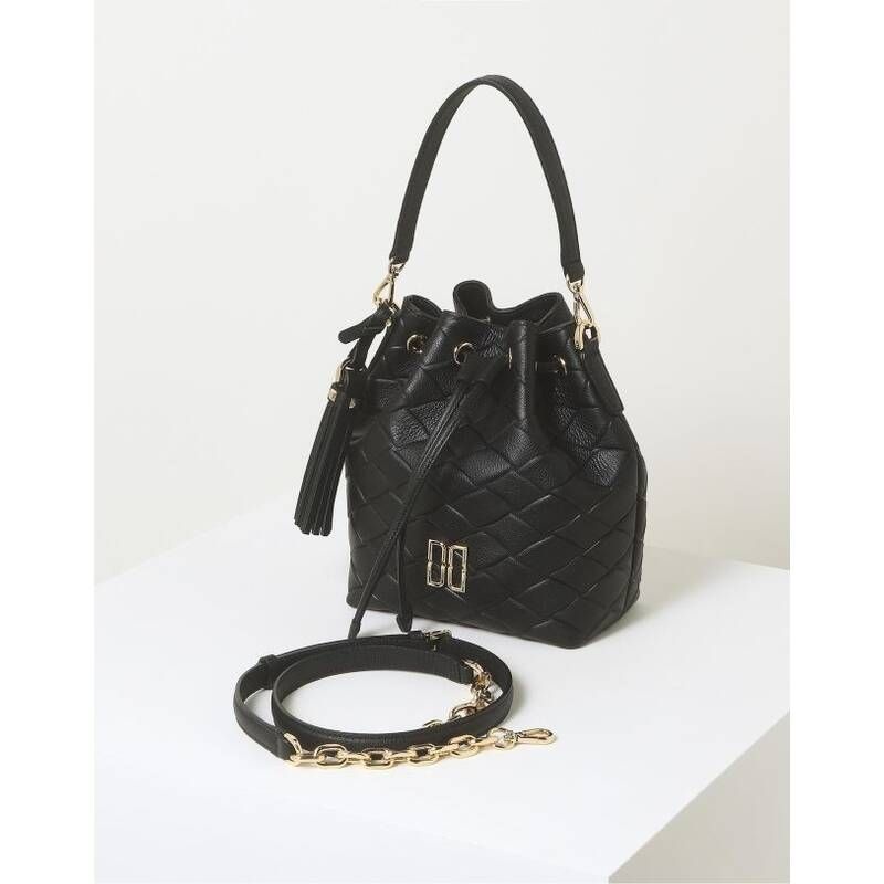 <매장정품> DAKS 닥스 [CARLISLE MESH] 블랙 칼라일 매쉬 가죽 버킷백 DCBA2E323BK DCBA2E323BK-JE 2005556