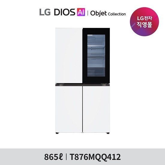 LG 디오스 AI 오브제컬렉션 냉장고 노크온 매직스페이스 865리터 T876MQQ412