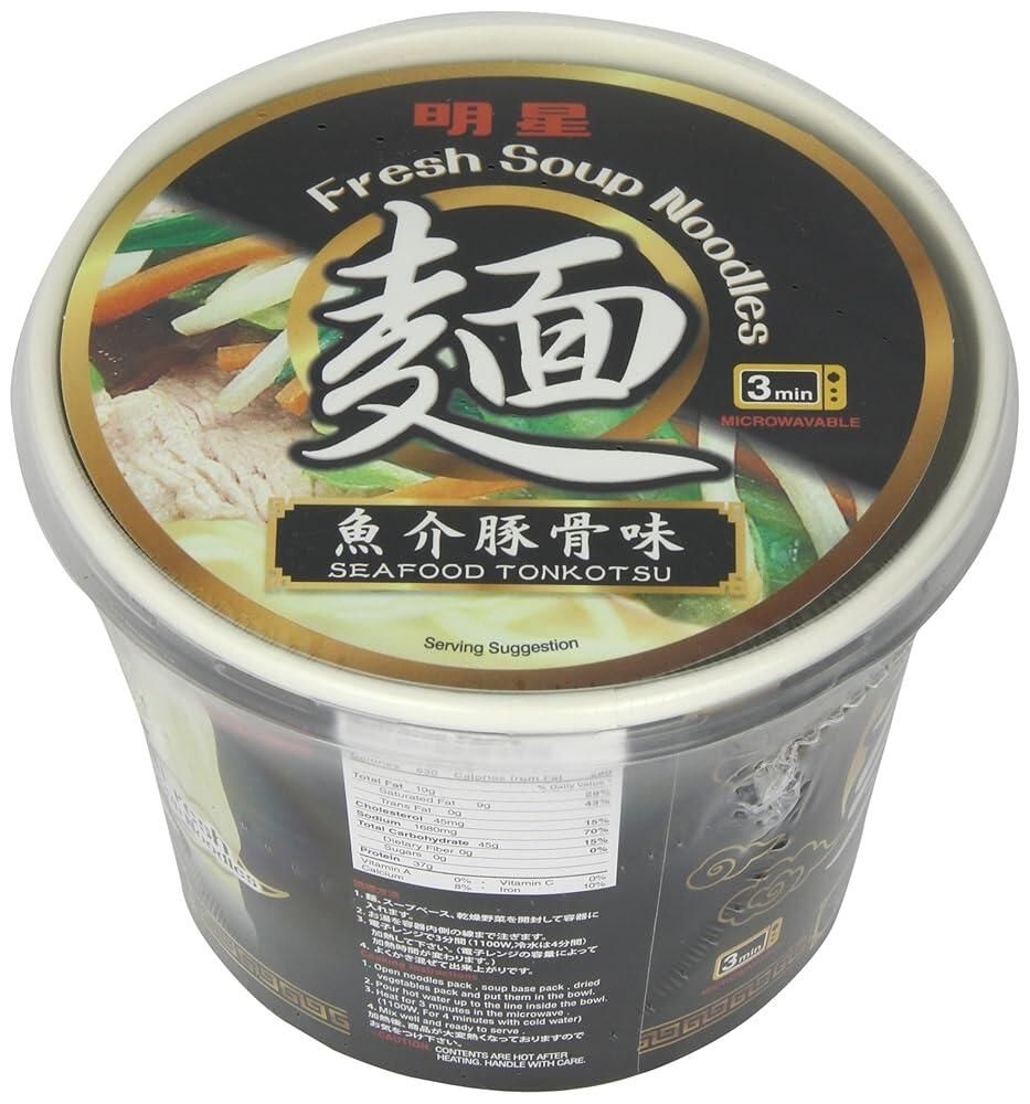 [해외] Myojo Tonkotsu Noodles Seafood 7.44 Ounce [호환]