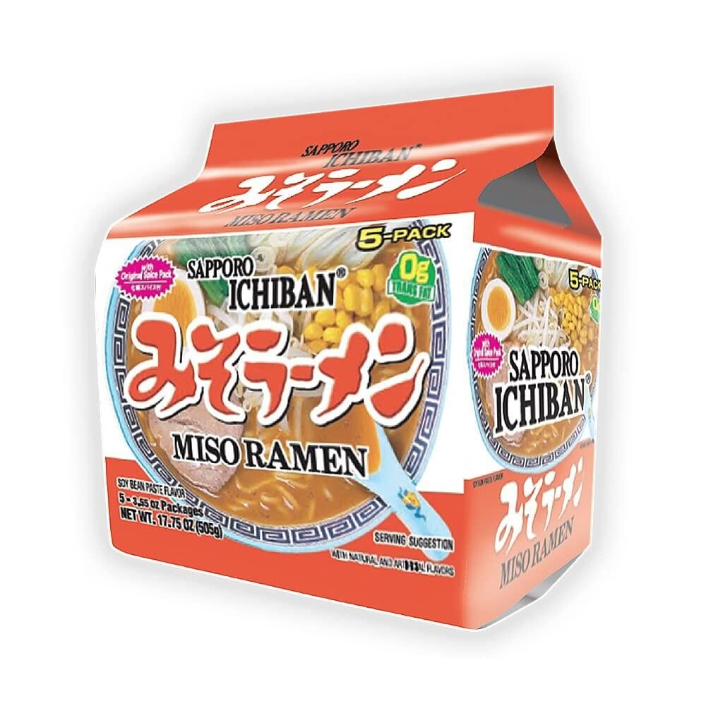 Sapporo Ichiban [해외] Sapporo Ichiban Miso Ramen Noodles 17.75 Oz [호환]