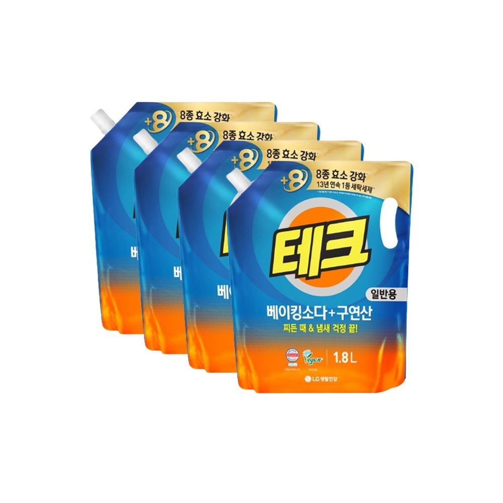 테크 베이킹구연산 액체세제 리필 1.8Lx4 일반