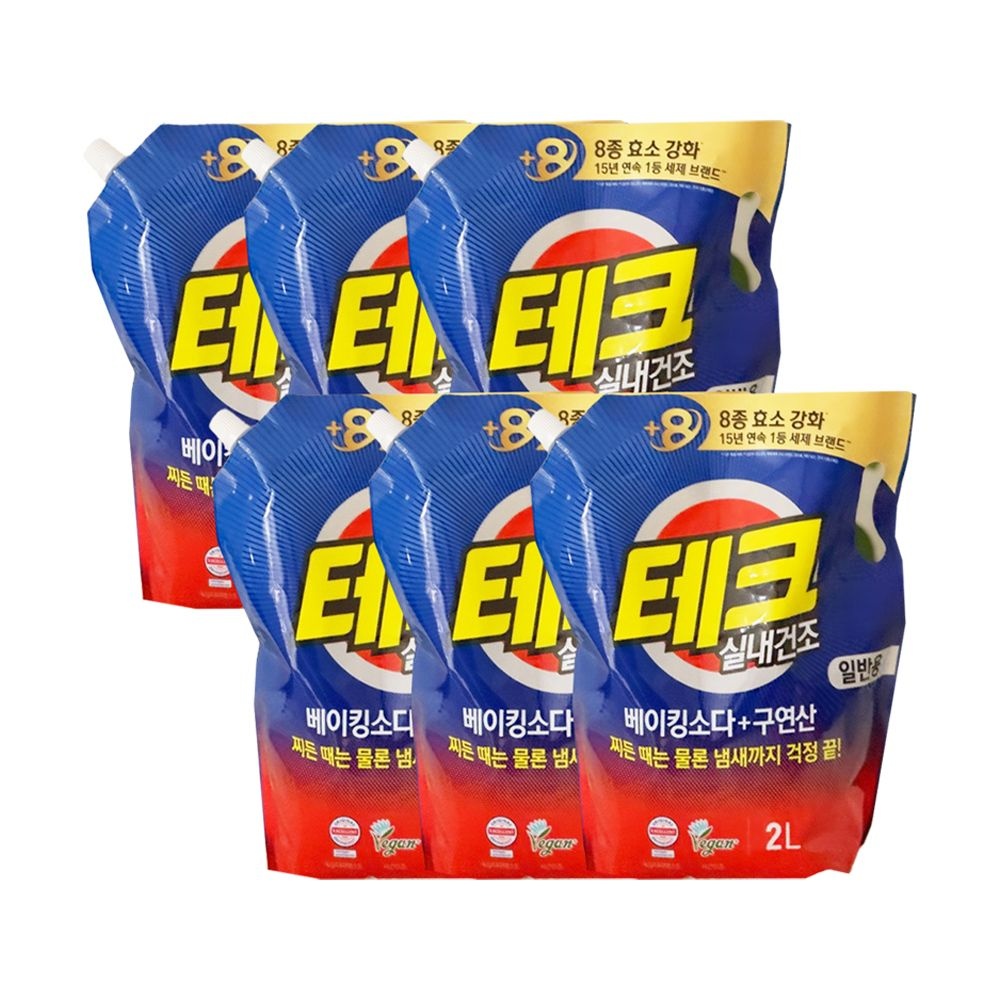 테크 베이킹소다+구연산 액체세제 드럼 2Lx6개