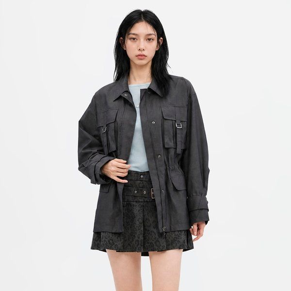 에고이스트 에고이스트 여성 버클 포켓 사파리형 자켓 ES3TZ301 <b>854081</b>