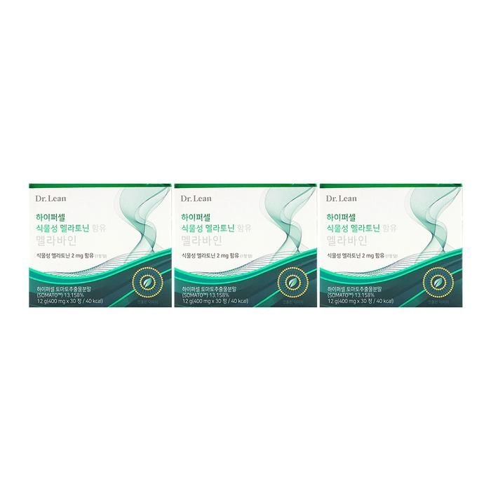 닥터린 하이퍼셀 식물성 멜라토닌 2mg 함유 멜라바인 400mg x 30정 x 3박스