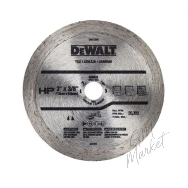디월트-DEWALT 타일용 다이아몬드날 76x9.5mm <b>dcs438</b> 대리석 석재 절단날 dt20591-qz 타일시공 욕실공사