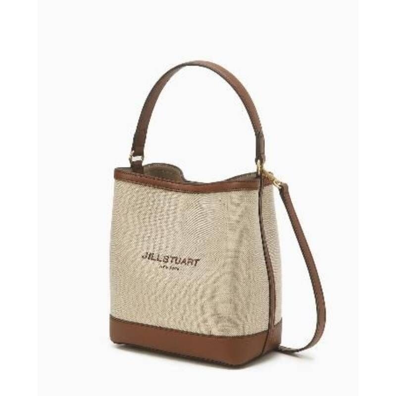 <매장정품> JILLSTUART 질스튜어트 [뉴페이퍼] 아이보리 가죽배색 캔버스 버킷백 M JABA3E649 I2 1996735
