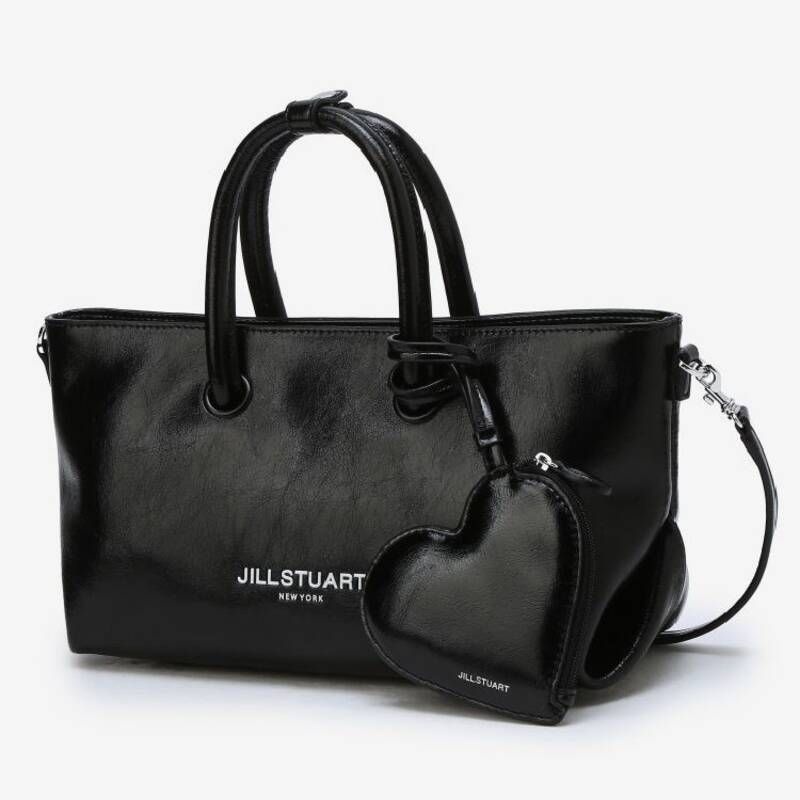 <매장정품> JILLSTUART 질스튜어트 [페이퍼젤리] 블랙 글로시 소가죽 토트 및 크로스백 JABA4E763 BK 1996525