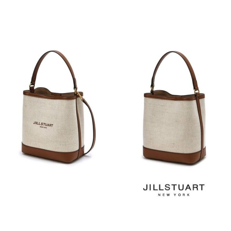 <매장정품> JILLSTUART 질스튜어트 [뉴페이퍼] 아이보리 캔버스 버킷백 M JABA4F649 1995762