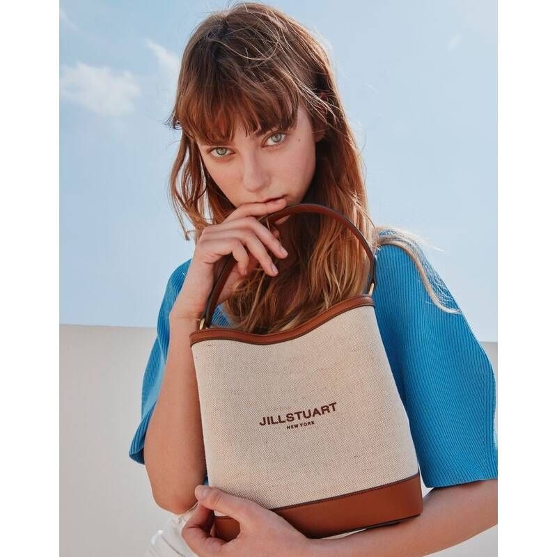 <매장정품> JILLSTUART 질스튜어트 [뉴페이퍼] 베이지 캔버스 버킷백 M JABA3E649I2 1995725