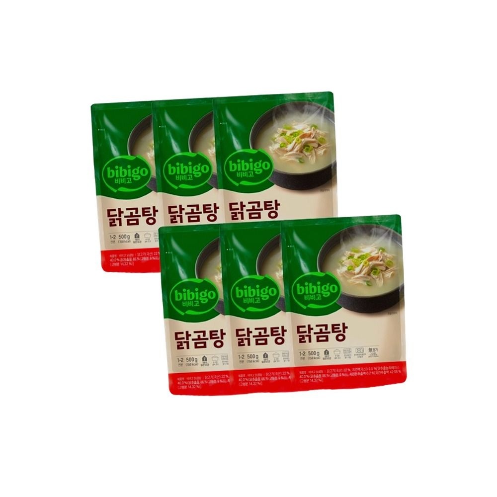 비비고 닭곰탕 500g 6봉
