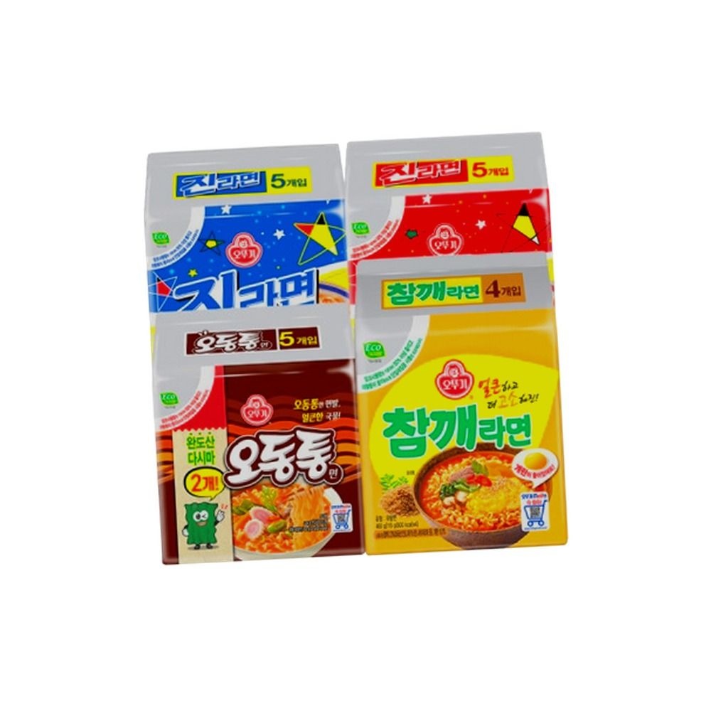 오뚜기 인기라면 19입 (진라면 순한맛5+매운맛5+오동통5+참깨4)