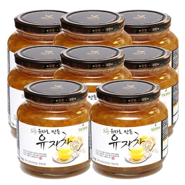 (현대Hmall) 에덴 고흥유자차(정백당) (1kg x 8병) 유자청