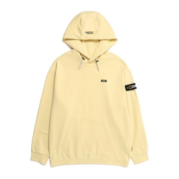 내셔널지오그래픽 N231UHD901 캥거루 포켓 와펜 세미 오버핏 후드 티셔츠 LEMON 225920388
