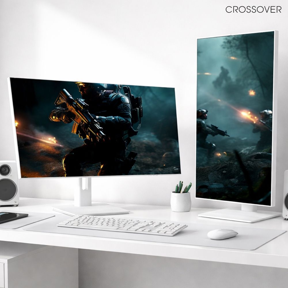 크로스오버 27LGQ175CM 4면 제로베젤 USB-C QHD LG IPS 68cm 피벗 사무용 게이밍 모니터 무결점