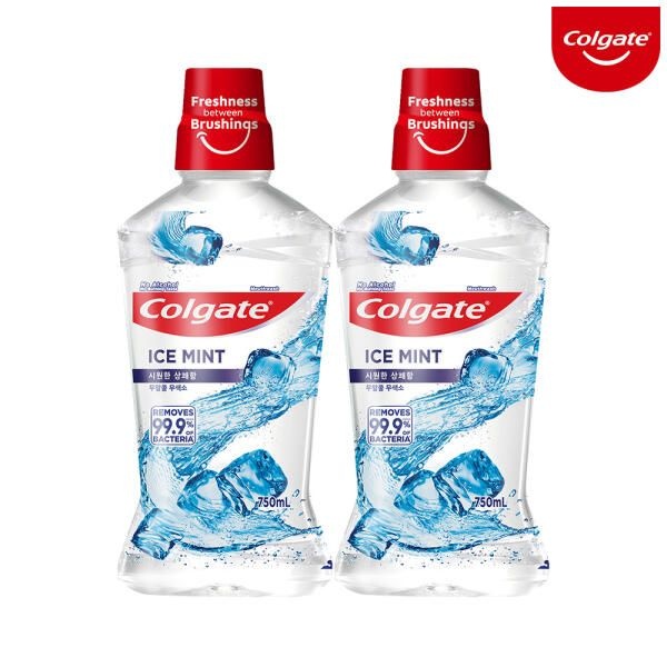 아트박스/콜게이트 콜게이트 가글 마우스워시 아이스민트 750ml 2개