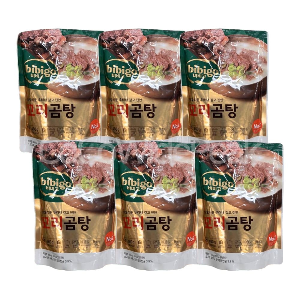 비비고 꼬리곰탕 460g x 6개 간편보양식 즉석탕