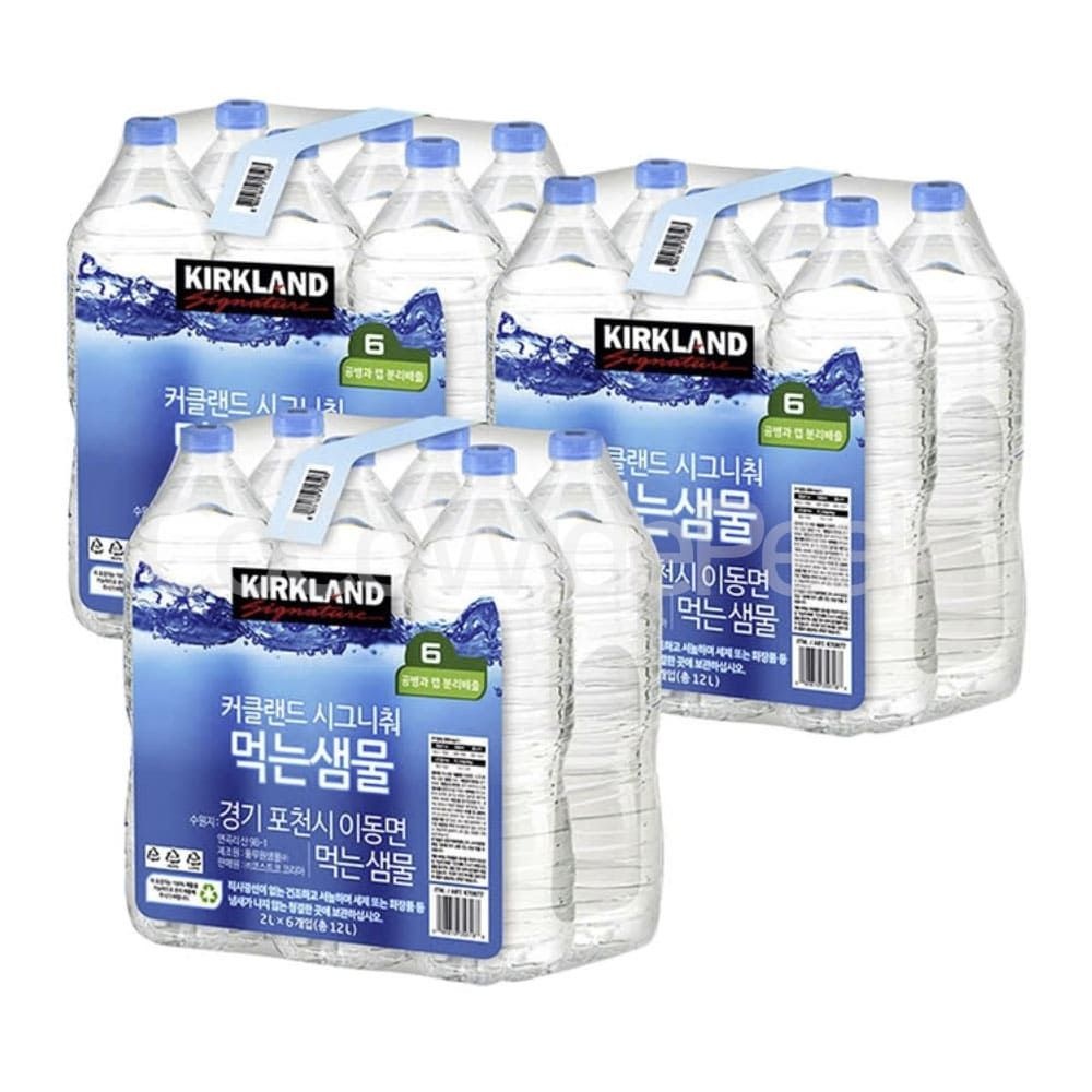 <b>풀무원</b><b>샘물</b> 커클랜드 먹는 <b>샘물</b> <b>2L</b> x 6 x 3팩 코스트코 생수