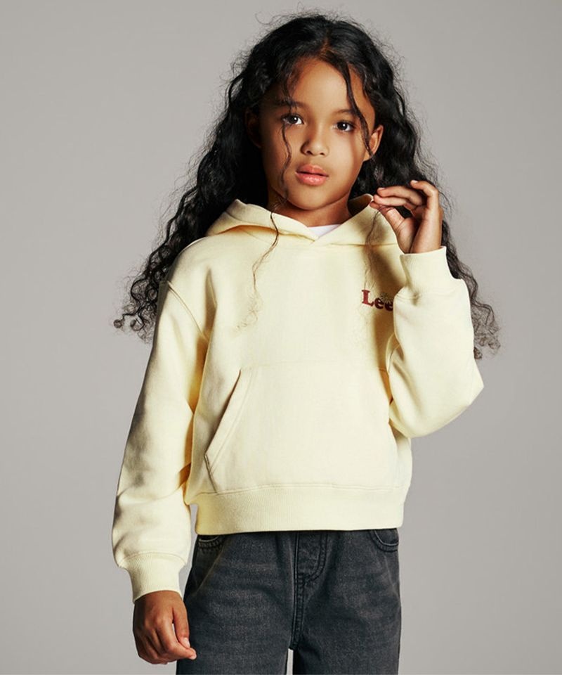 LEE KIDS 리 키즈 Lee 키즈 데이지 아트웍 크롭 후디 라이트엘로우 LK2603HD70LY HHS373 PMC599