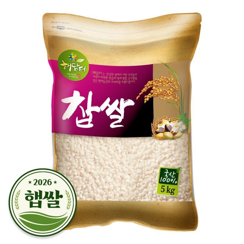 현대농산 2026년 햅쌀 국산 찹쌀 5kg