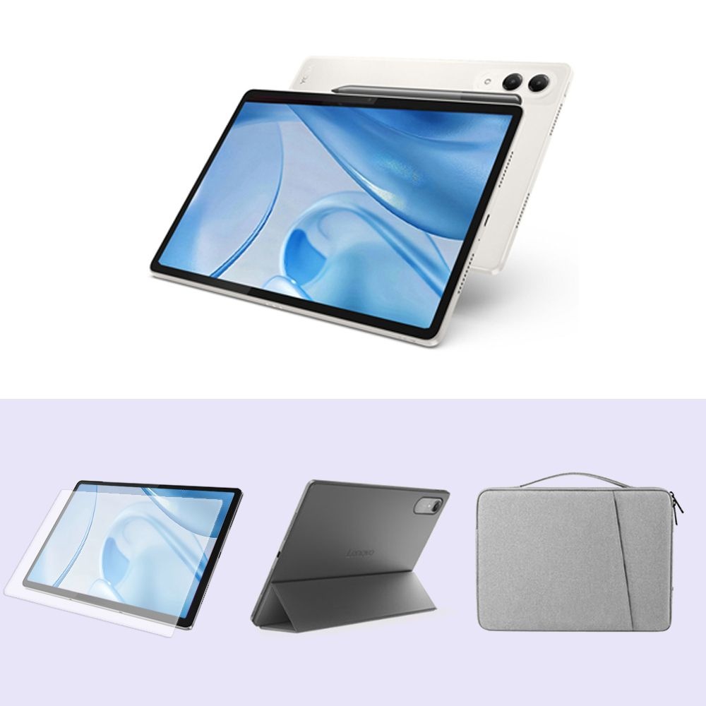 레노버 [Lenovo Certified] 레노버 Yoga Tab 11.1 Gen 2 12G 256GB Seashell 본품(+전용펜) + 필름 + 정품폴리오케이스 + 파우치  재고보유