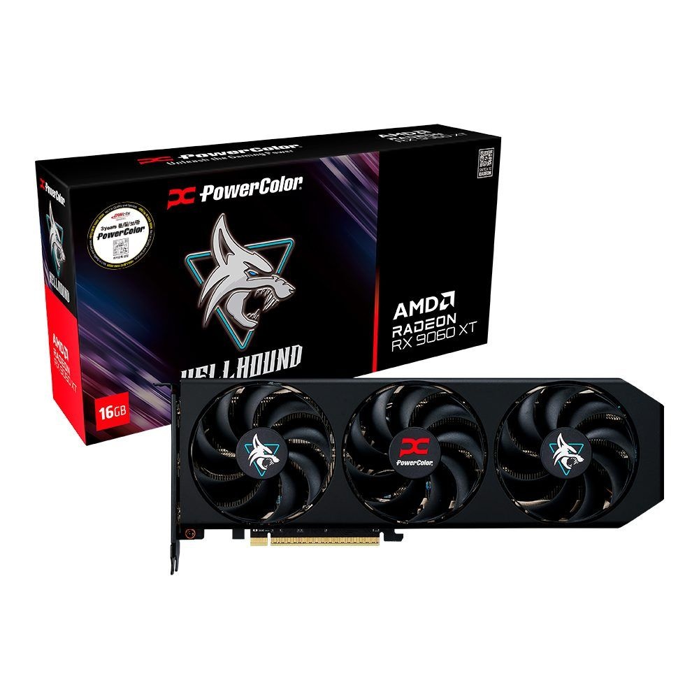 PowerColor 라데온 RX 9060 XT Hellhound OC D6 16GB 대원씨